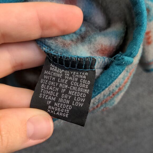 Massive Outdoor Men's Fleece Sweatshirt Multi 2XL Aztec Southwest Polyester - Picture 10 of 13